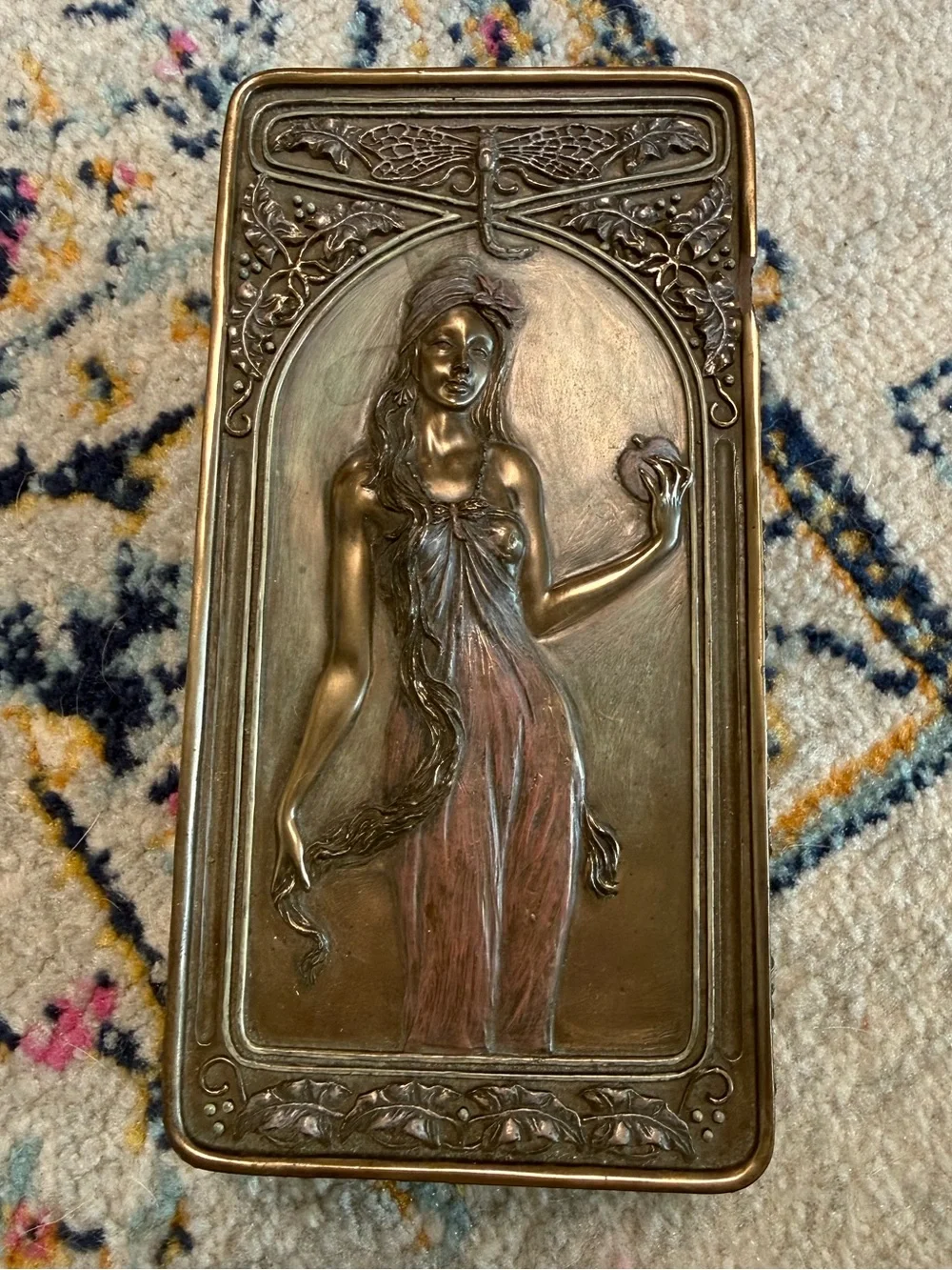 hecate jewelry box veronese design dragonfly fortune teller metal bronze nouveau